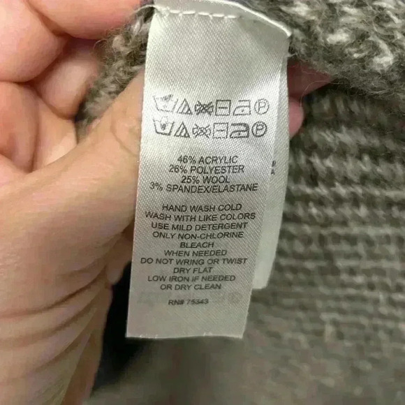 Max studio size extra small wool cardigan sweater, cell neck - Picture 5 of 7